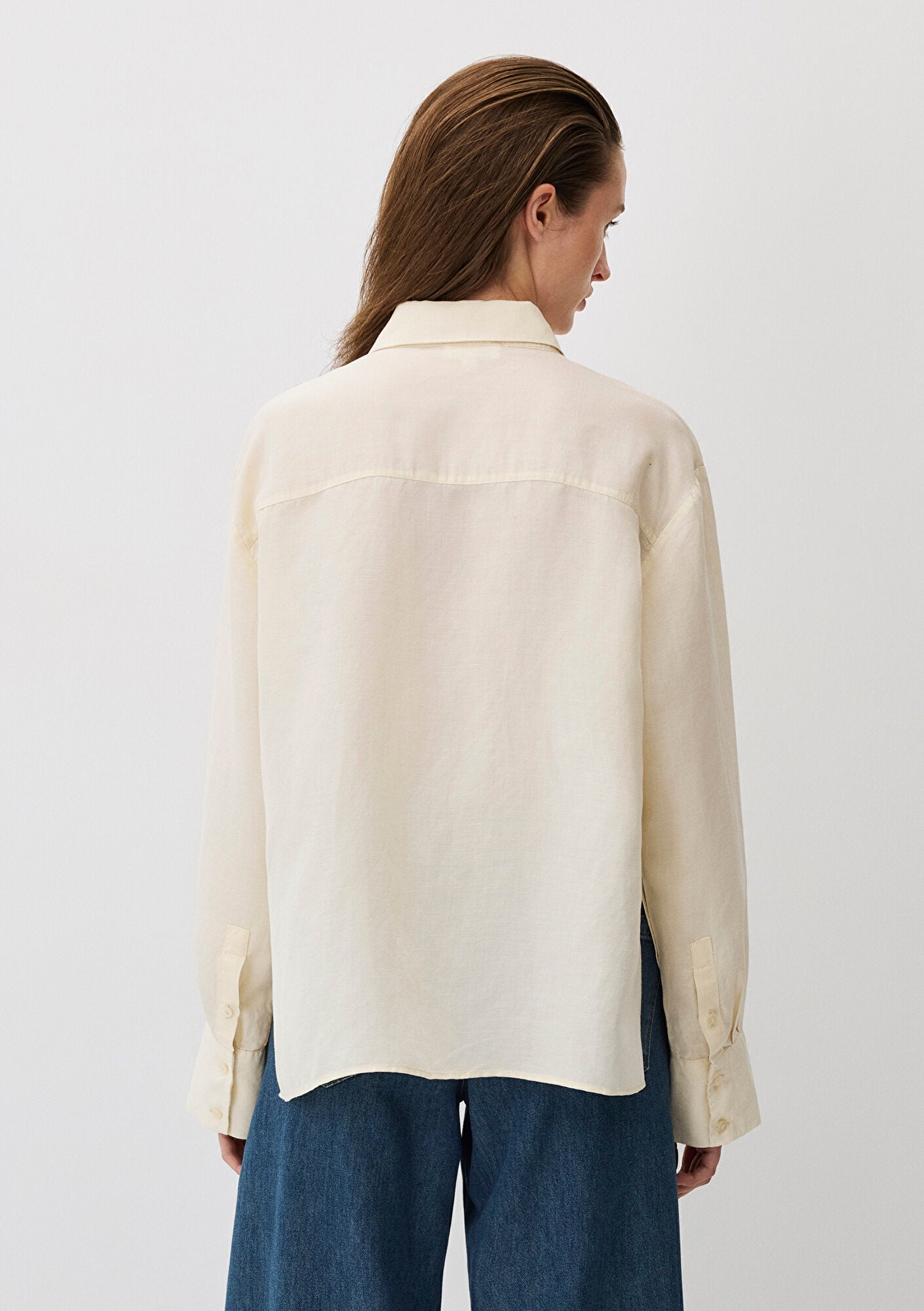 Ecru Tencel TM Lyocell Blend Shirt