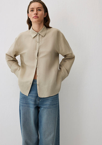 Gray Tencel TM Lyocell Blend Shirt