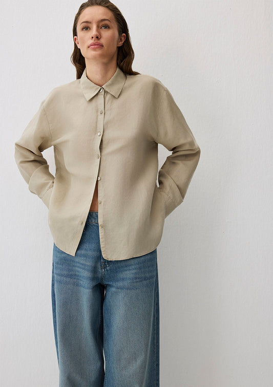 Gray Tencel TM Lyocell Blend Shirt