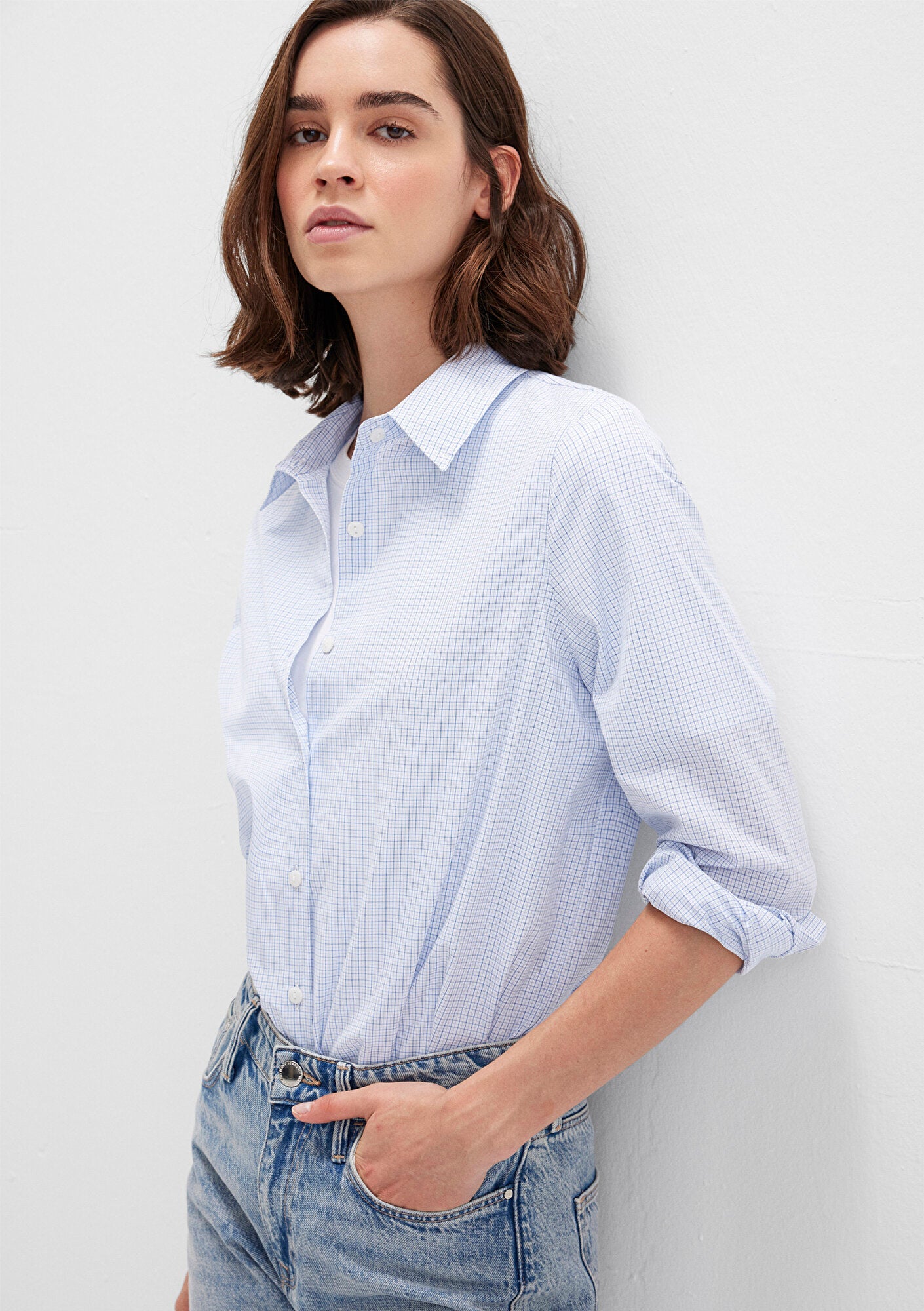 Checkered Blue Shirt