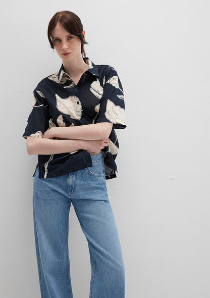 Printed Black Shirt