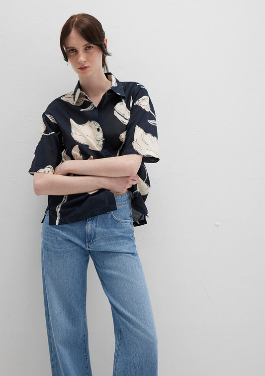 Printed Black Shirt