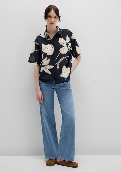 Printed Black Shirt