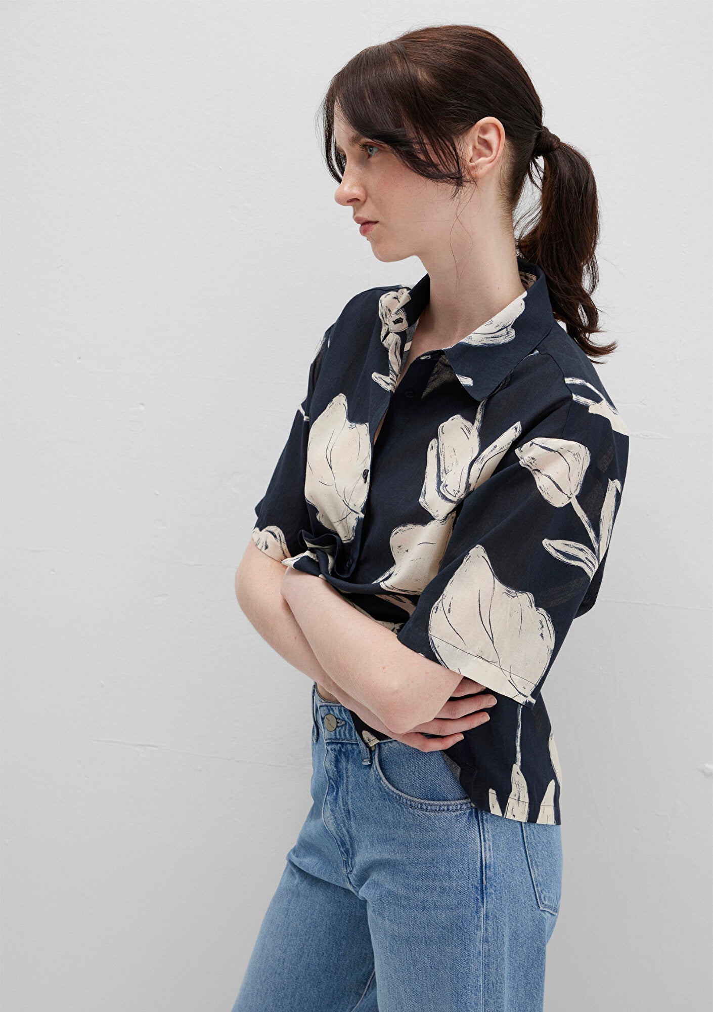 Printed Black Shirt