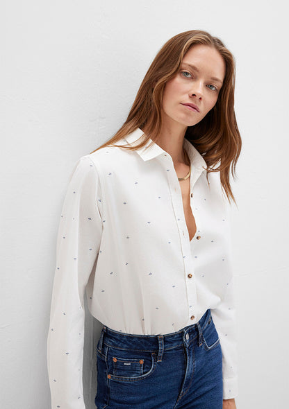 Printed White Shirt