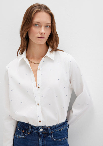 Printed White Shirt