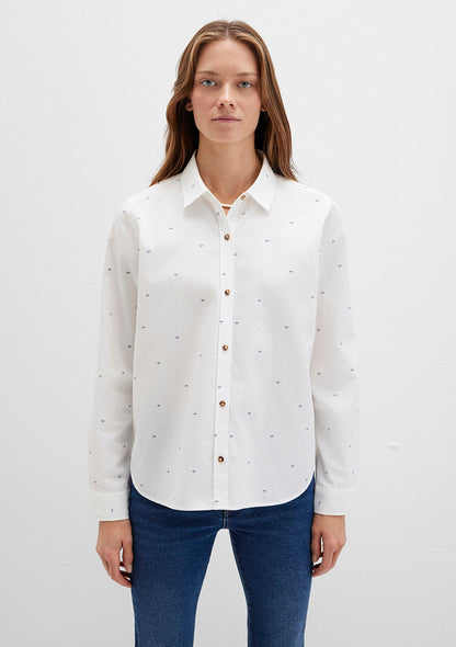 Printed White Shirt