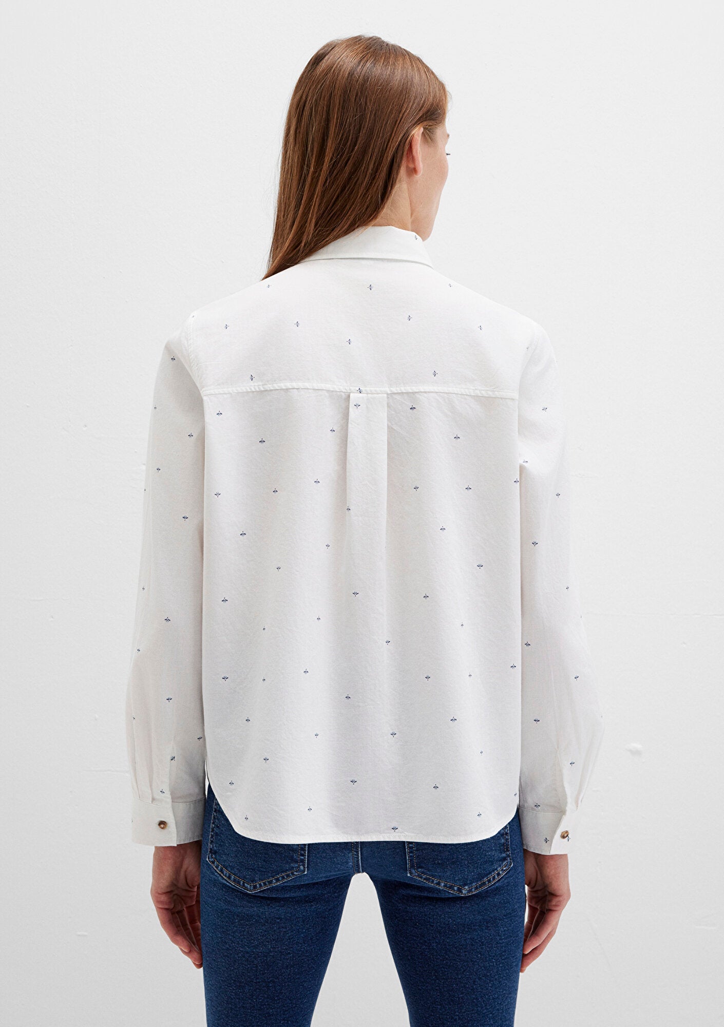 Printed White Shirt