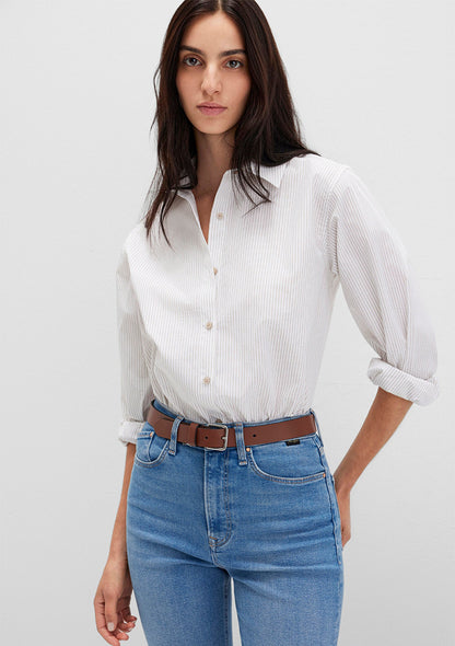 Striped White Shirt