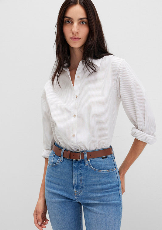Striped White Shirt