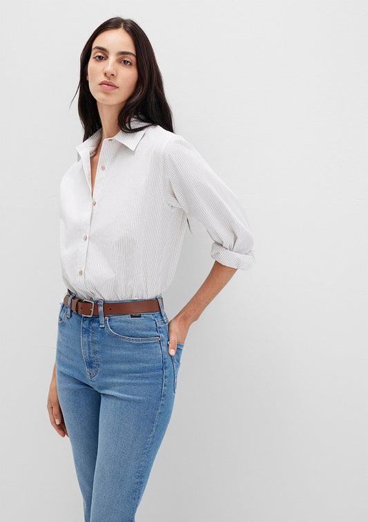 Striped White Shirt