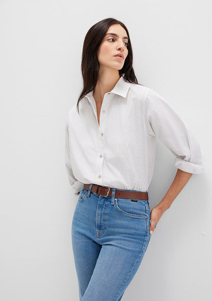 Striped White Shirt