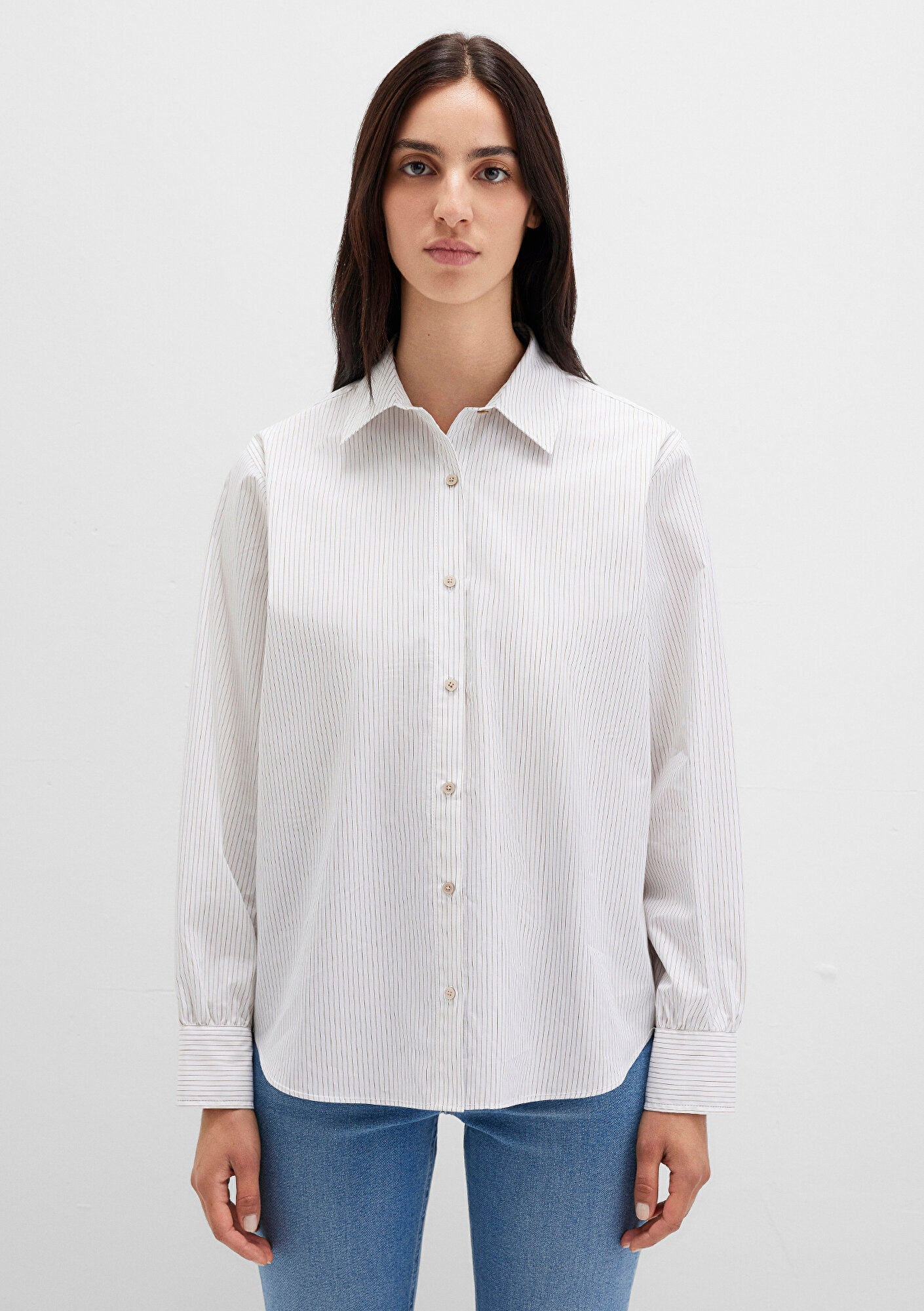 Striped White Shirt