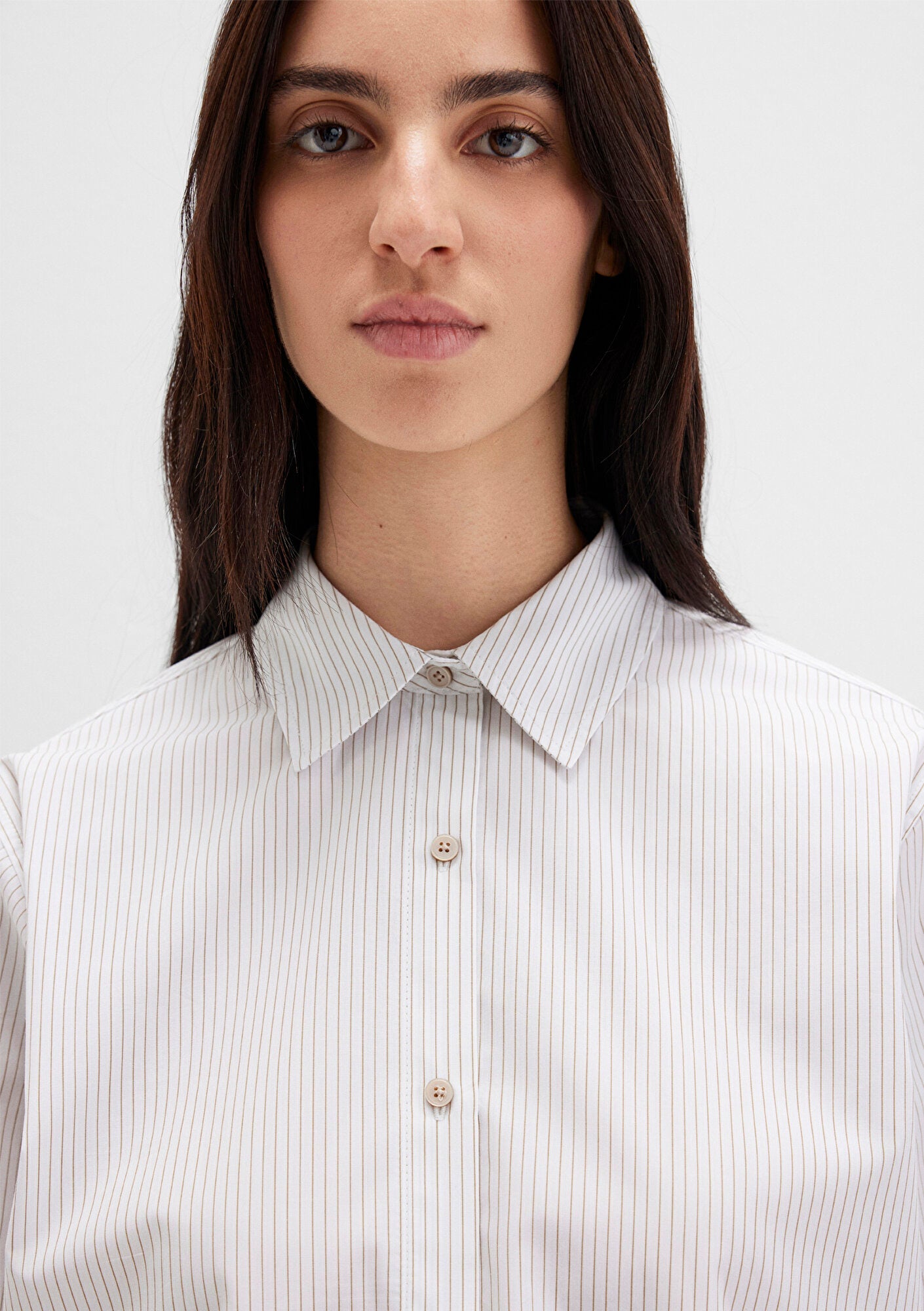 Striped White Shirt