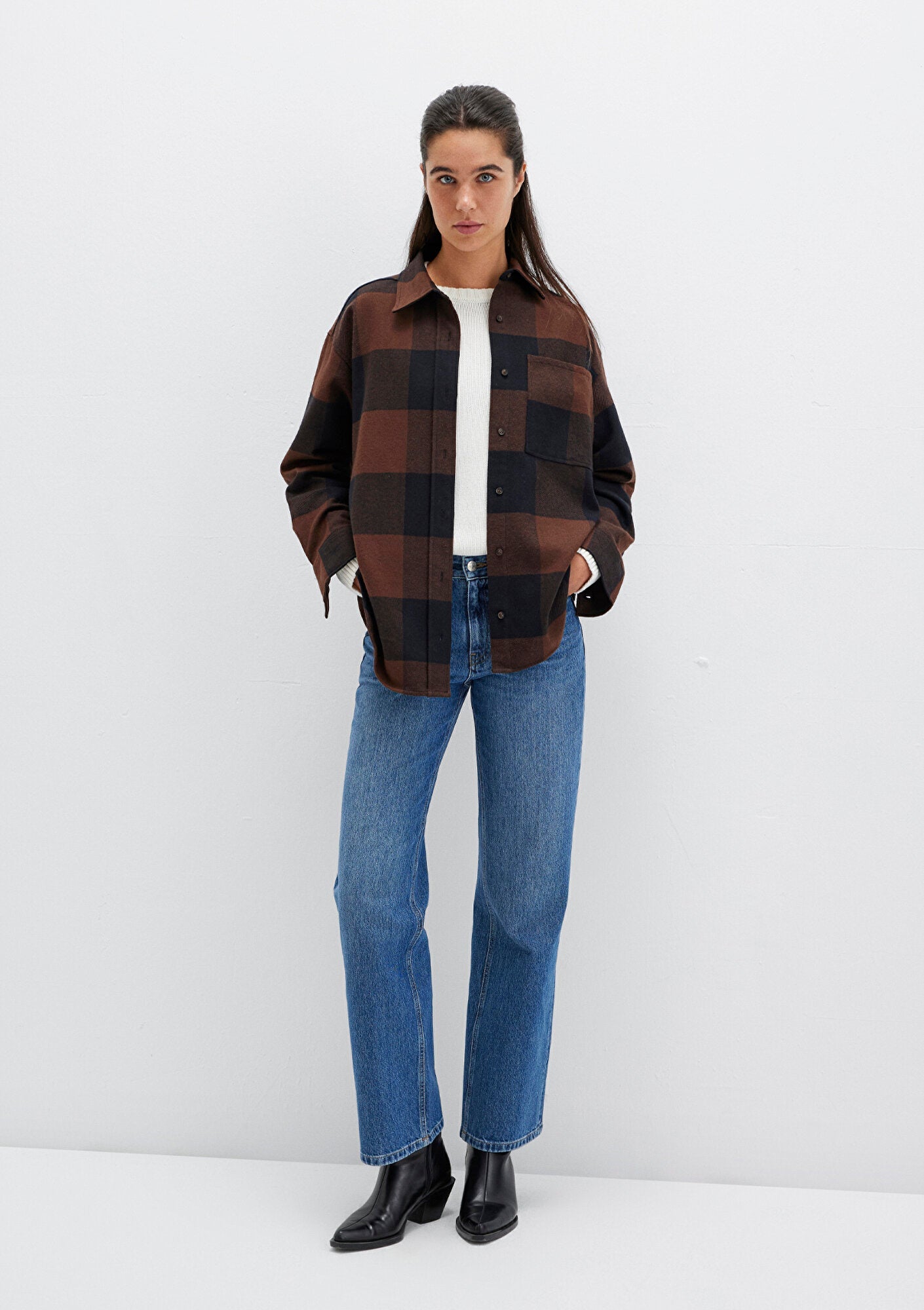 Checkered Brown Shirt