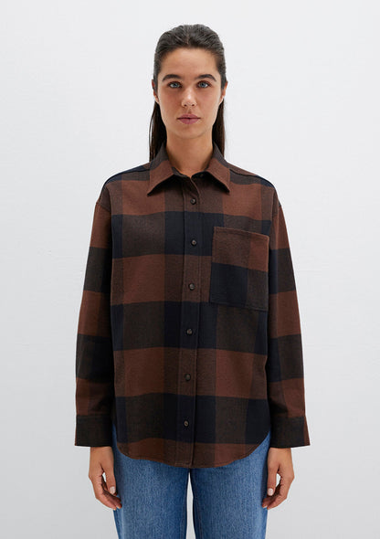 Checkered Brown Shirt