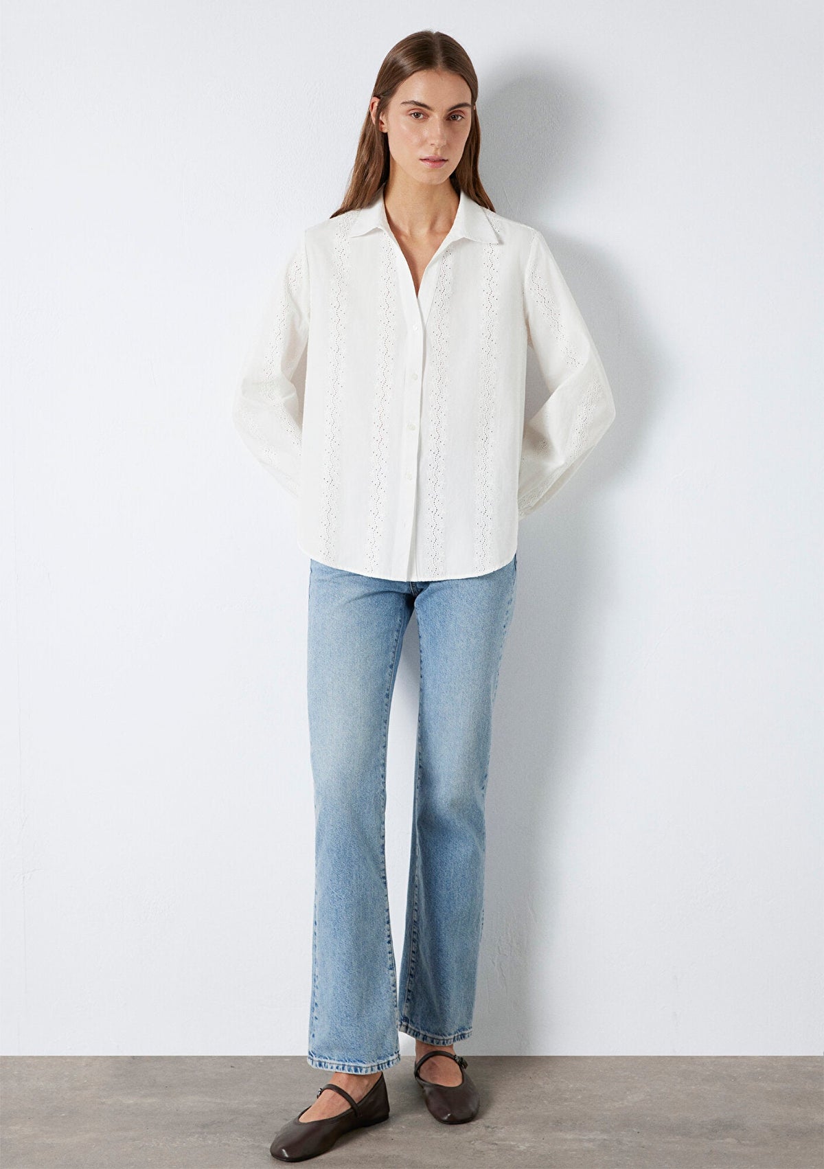 Embroidered White Shirt