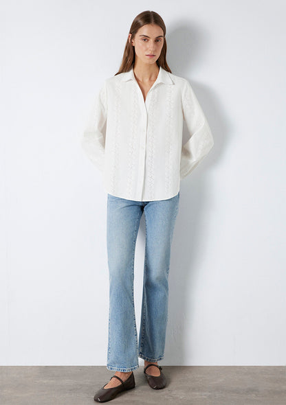 Embroidered White Shirt