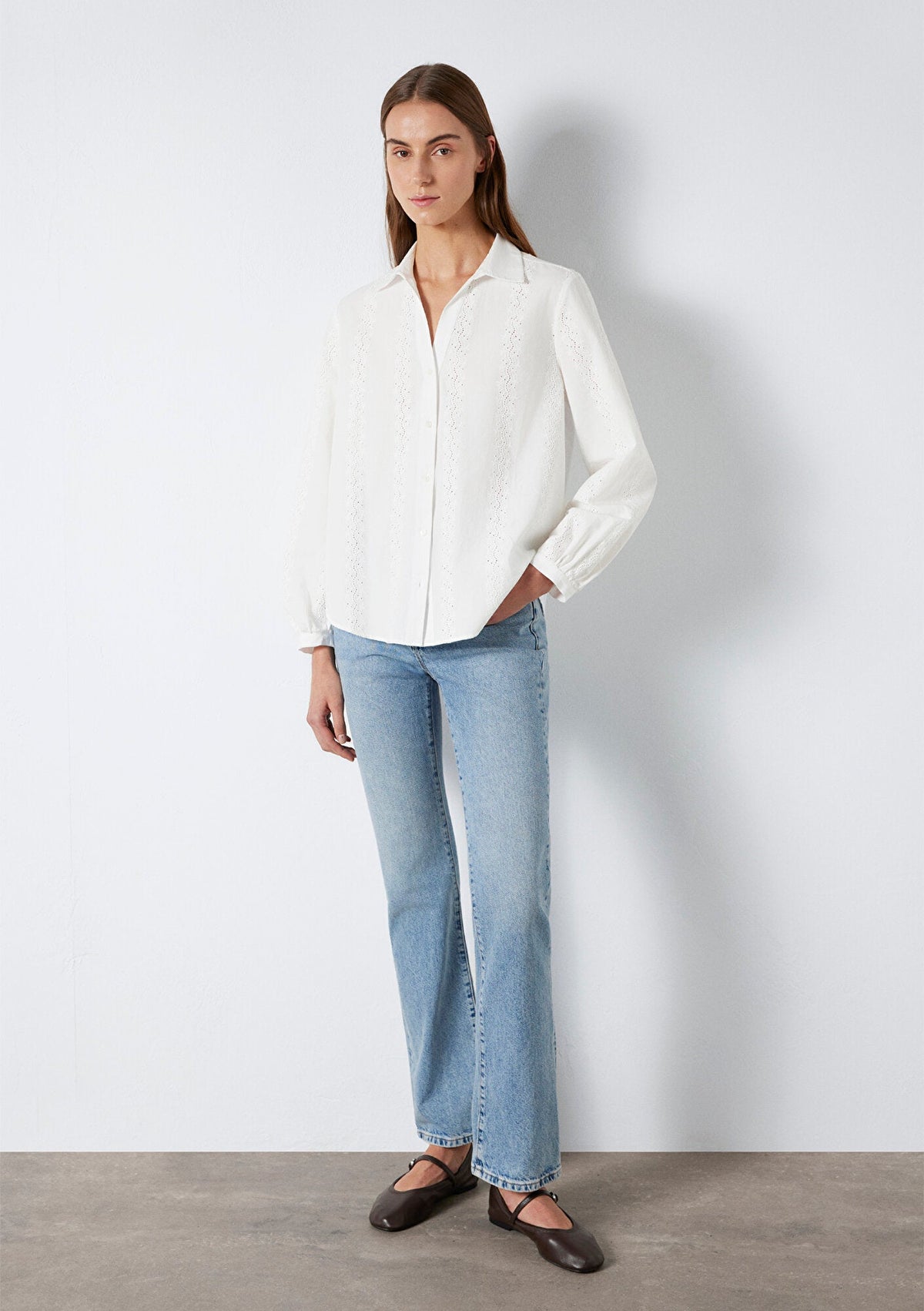 Embroidered White Shirt