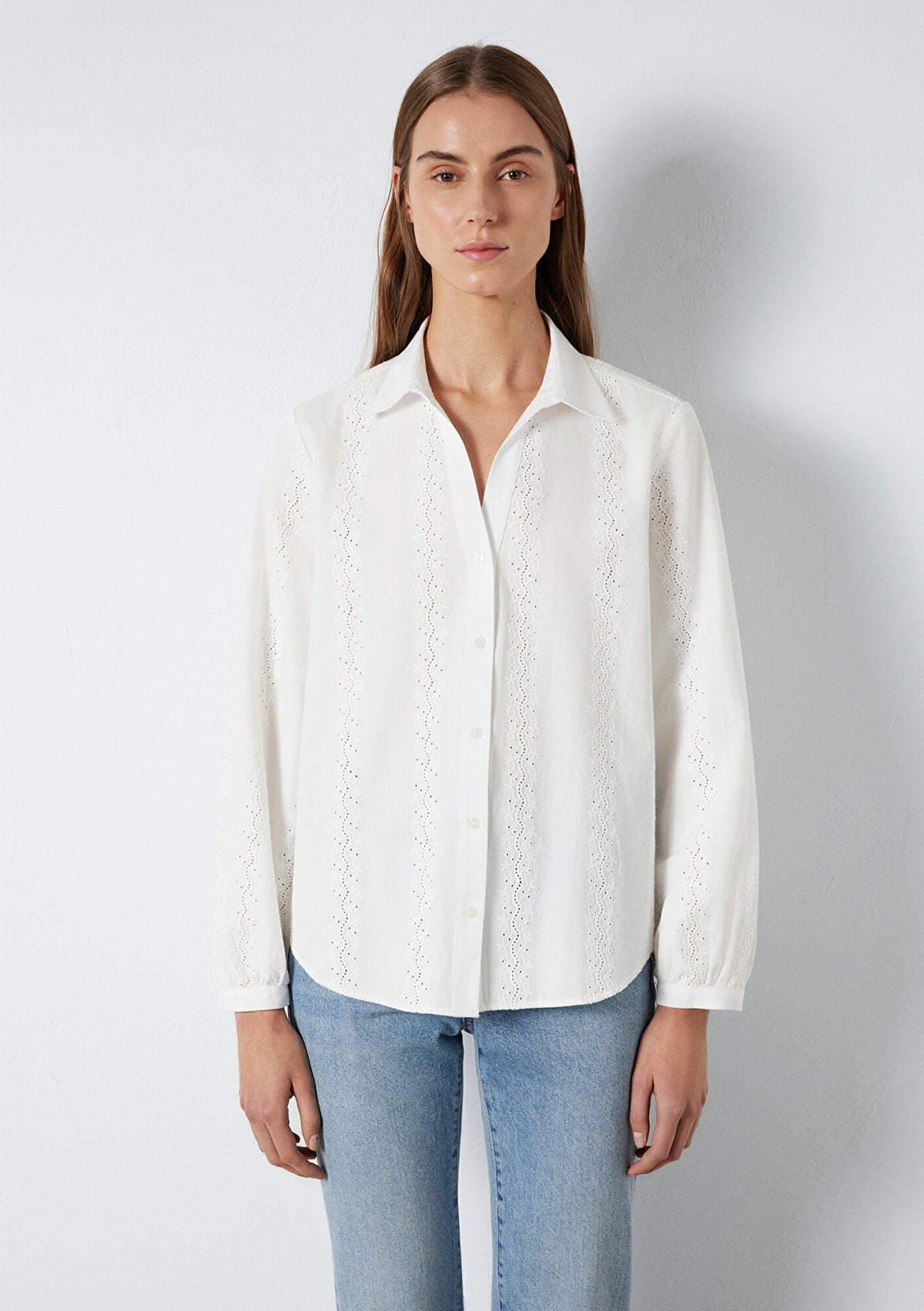 Embroidered White Shirt