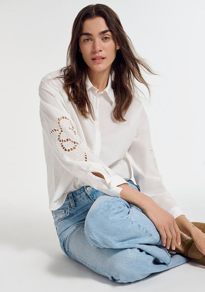 Embroidered Ecru Shirt