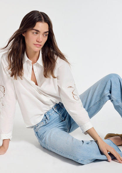 Embroidered Ecru Shirt