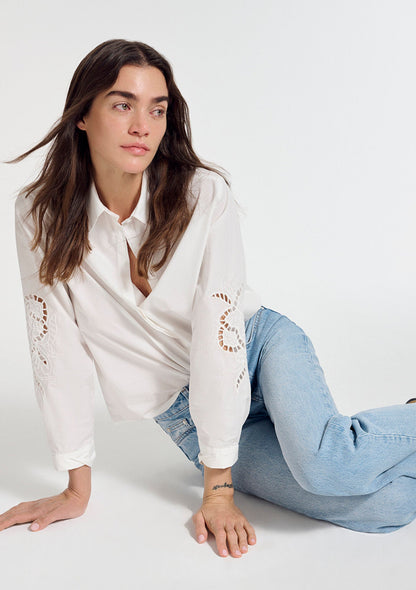 Embroidered Ecru Shirt