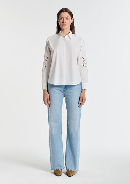 Embroidered Ecru Shirt