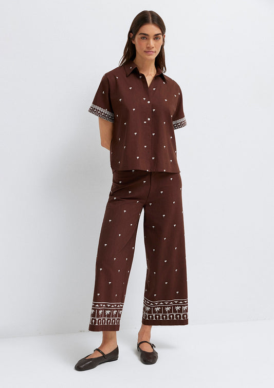 Printed Ecru Shirt