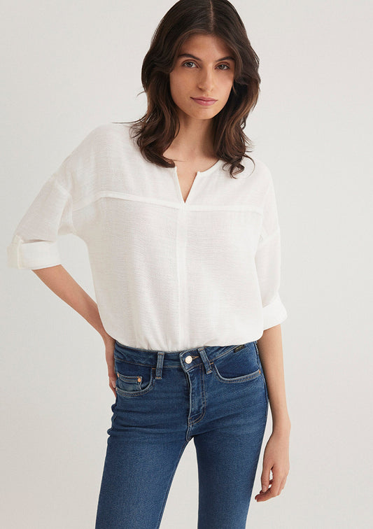 Long Sleeve White Blouse