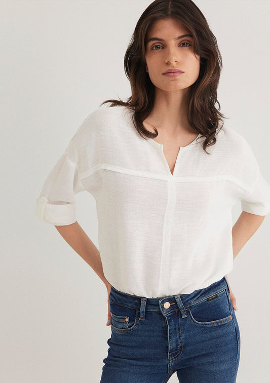Long Sleeve White Blouse