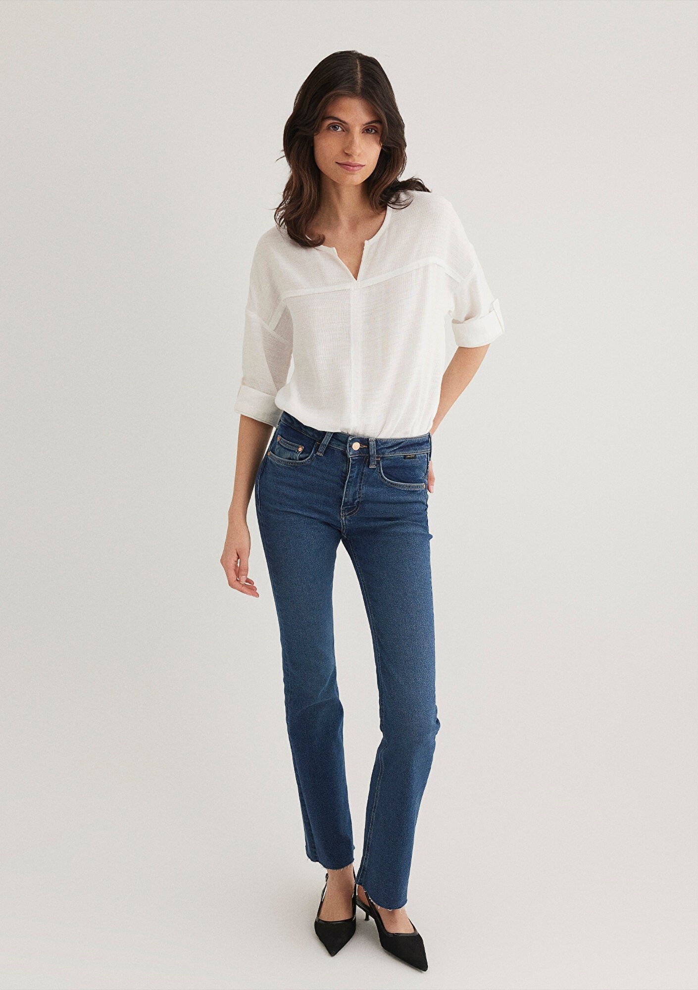 Long Sleeve White Blouse