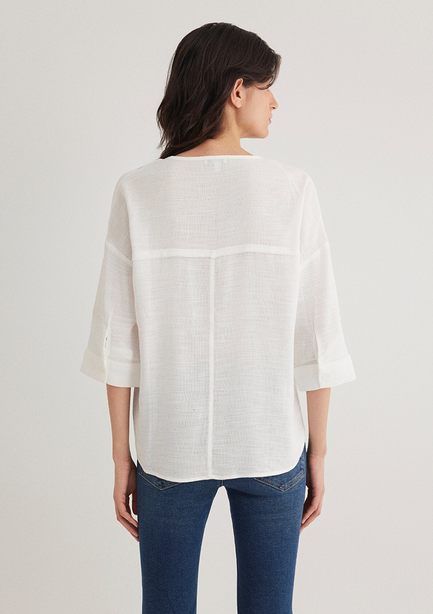 Long Sleeve White Blouse