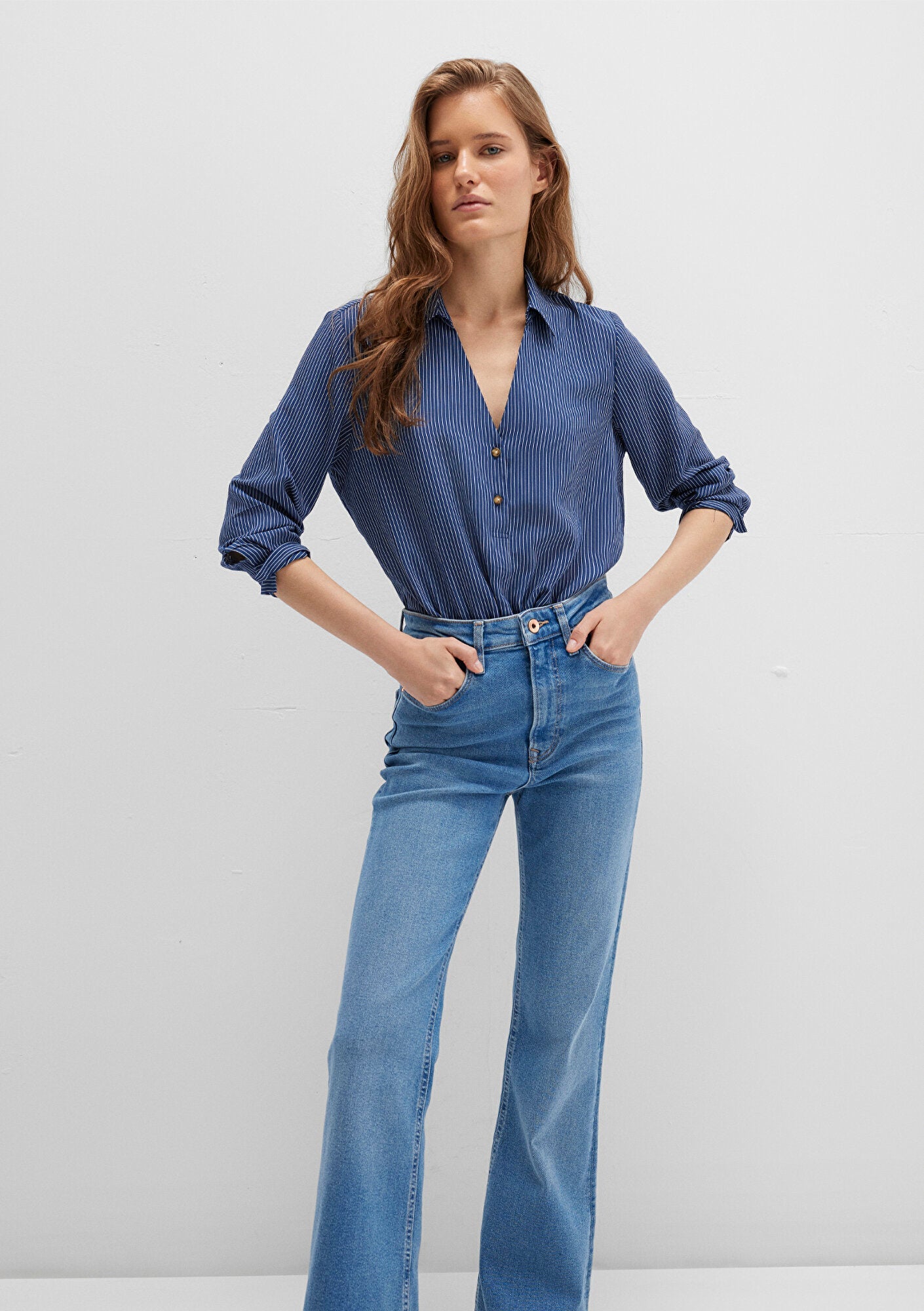 Striped Navy Blouse