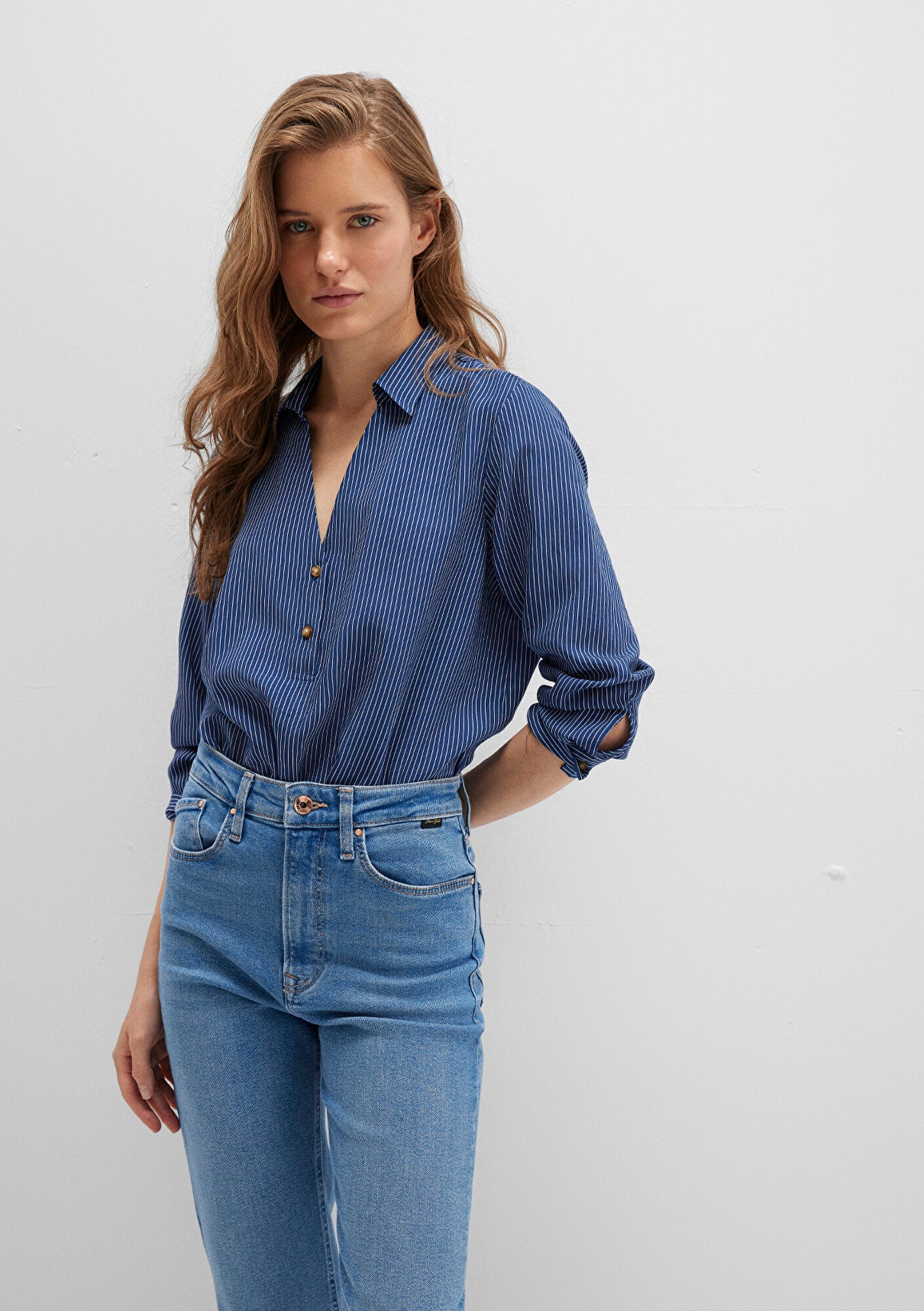 Striped Navy Blouse