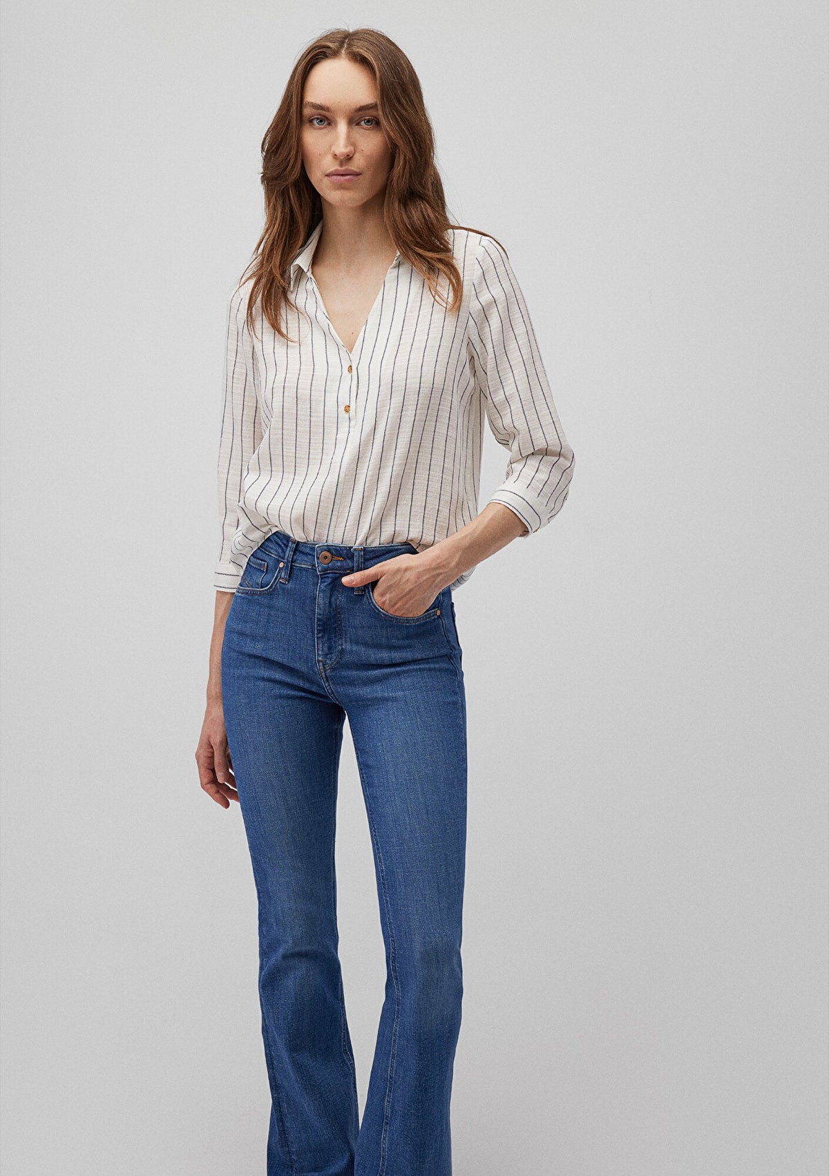 Striped Grey Blouse