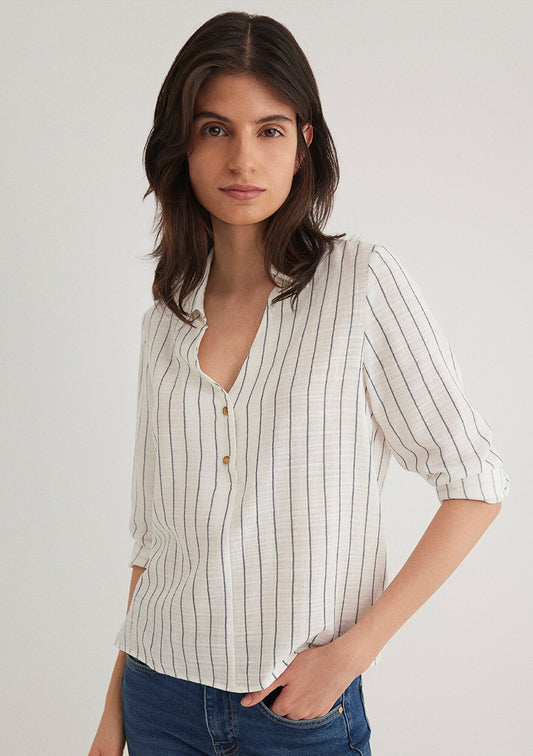 Striped Grey Blouse