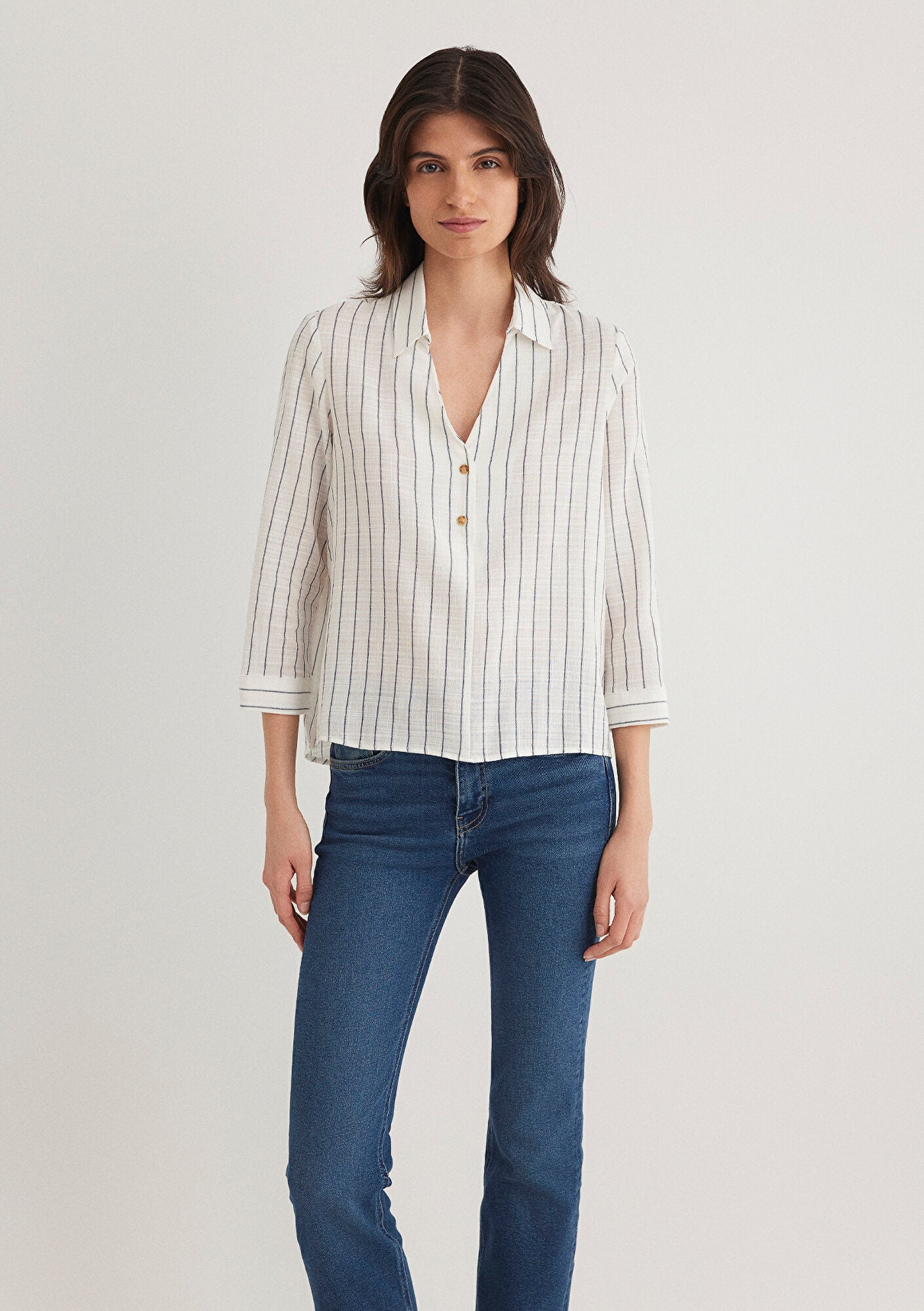 Striped Grey Blouse