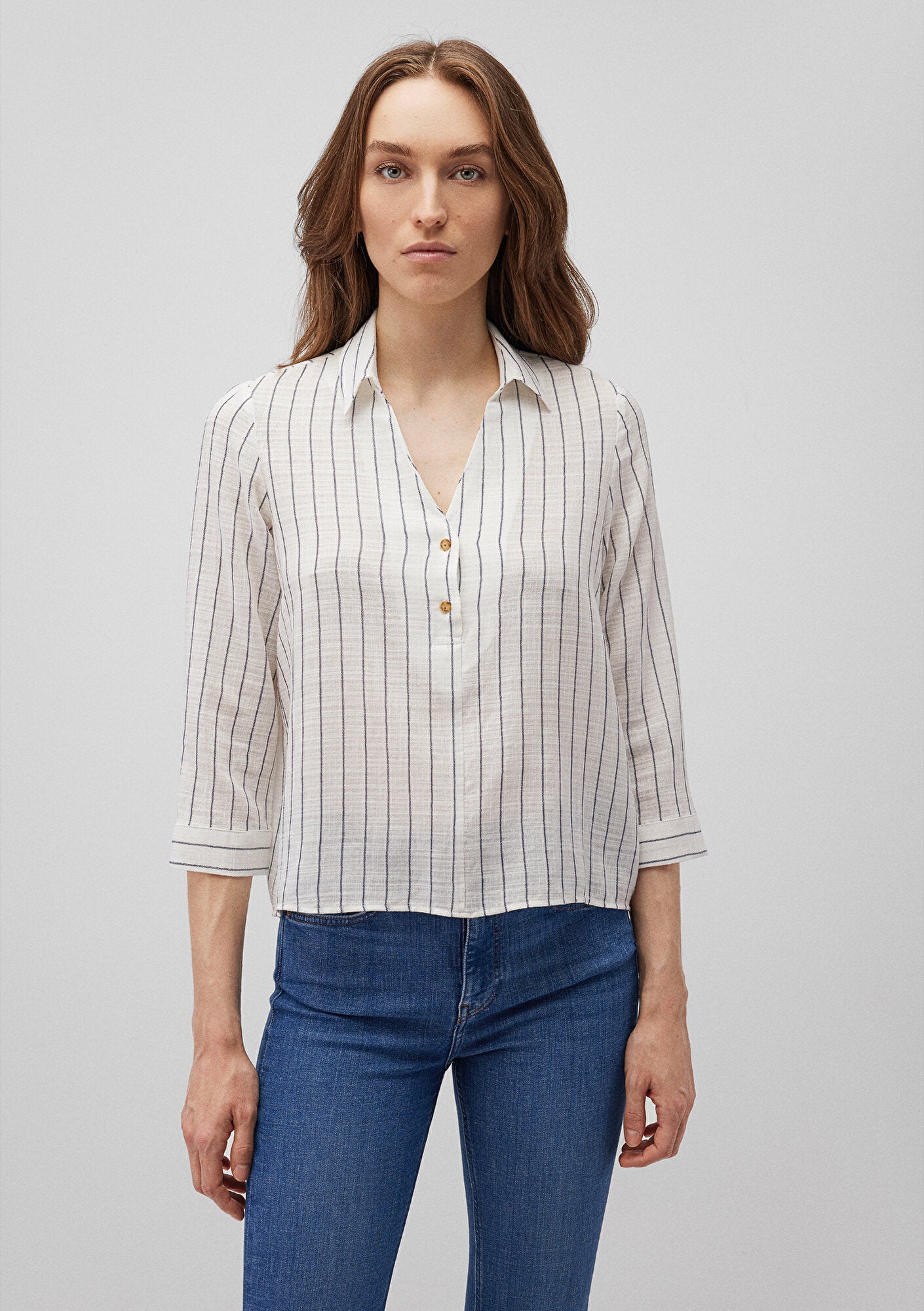 Striped Grey Blouse