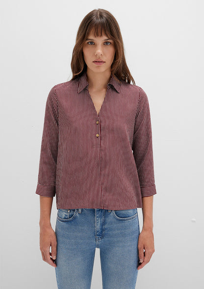 Striped Burgundy Blouse