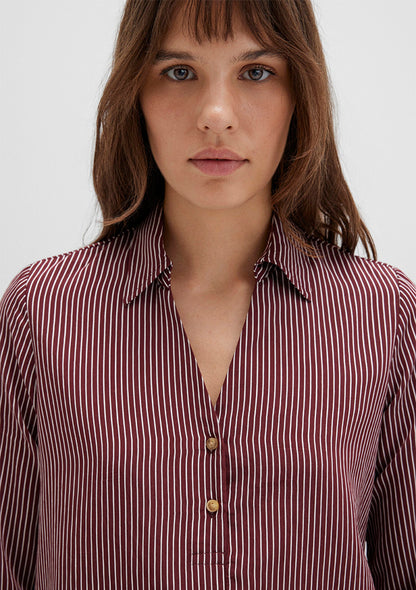 Striped Burgundy Blouse