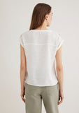 V Neck White Blouse
