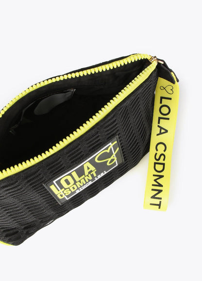 12404005-Neon logo mesh toiletry bag-Black