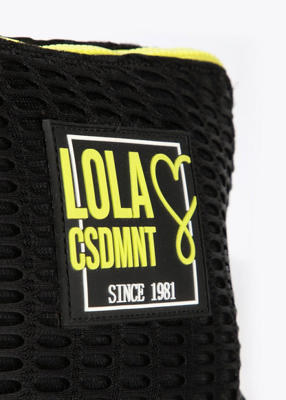 12404005-Neon logo mesh toiletry bag-Black