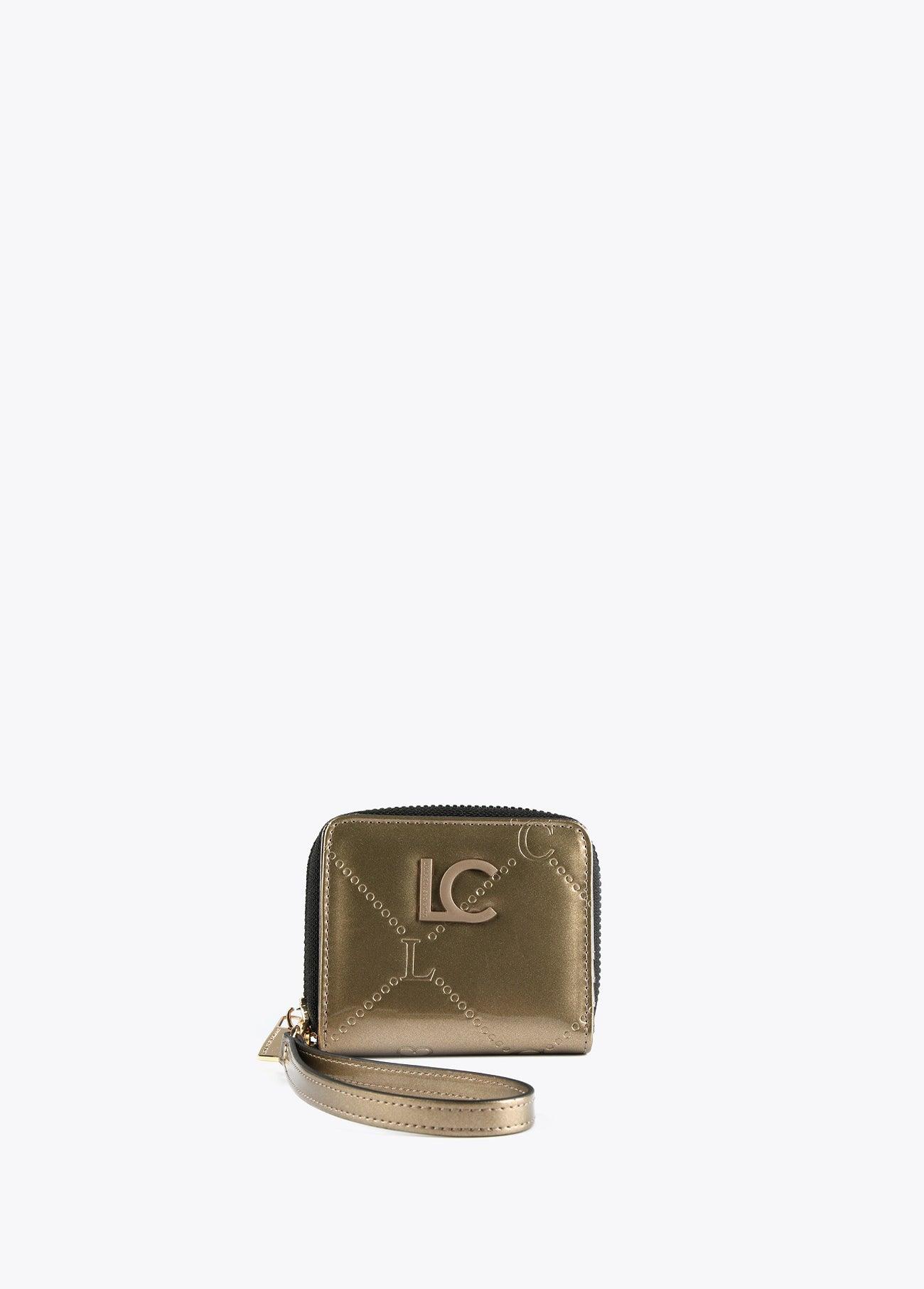 12405005-Patent leather purse-Golden
