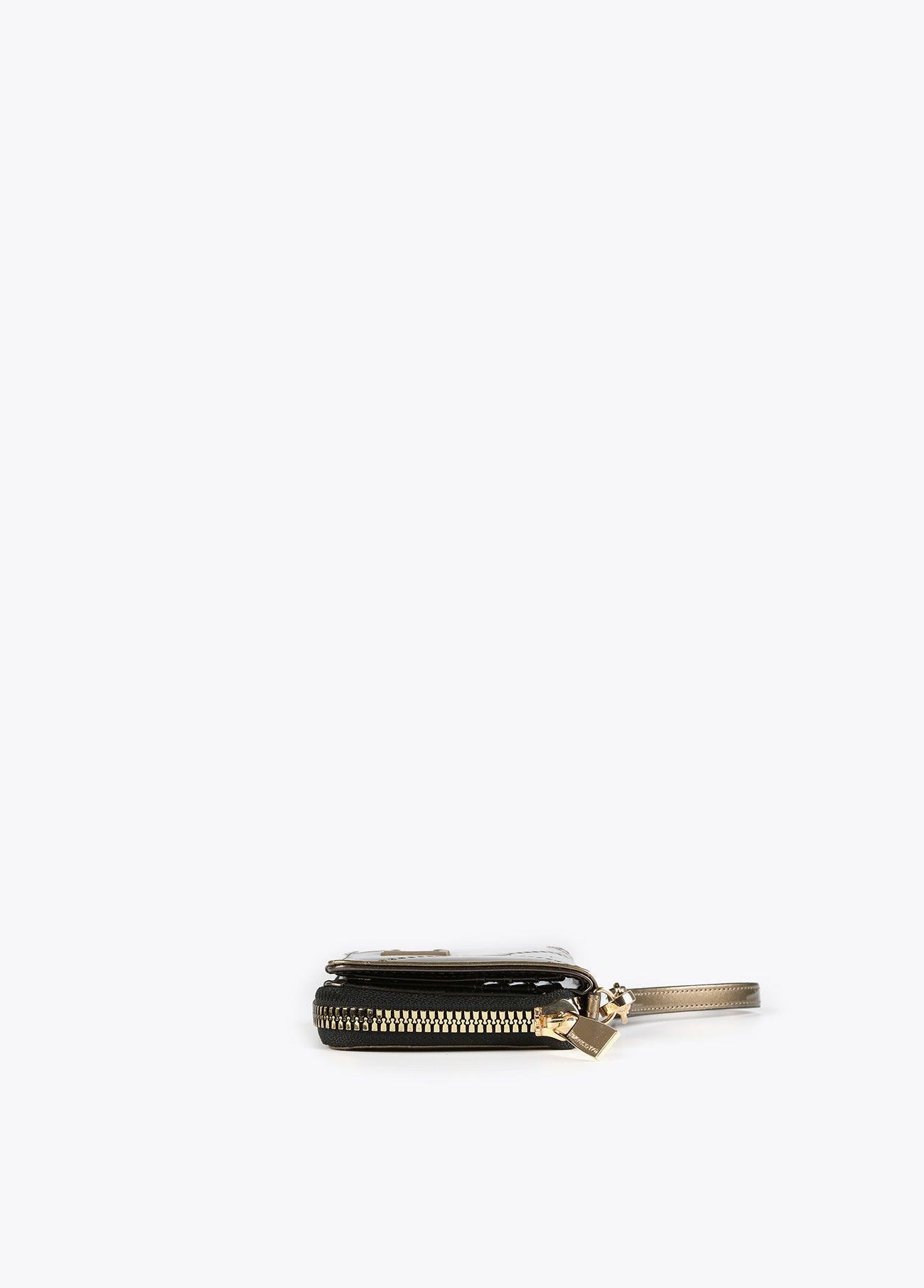 12405005-Patent leather purse-Golden