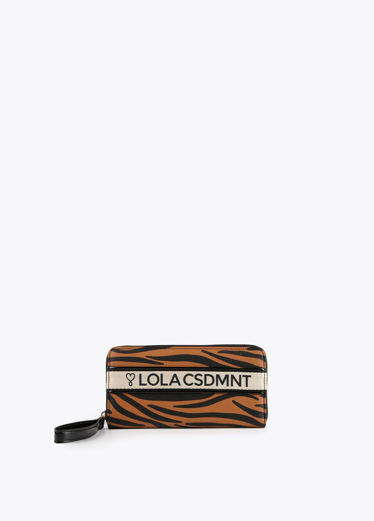 12405010-Zebra print wallet-Brown
