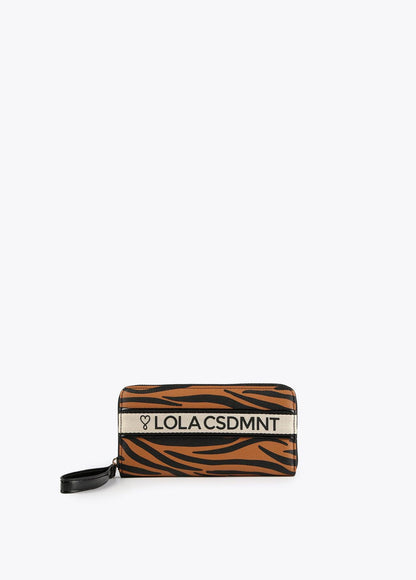 12405010-Zebra print wallet-Brown