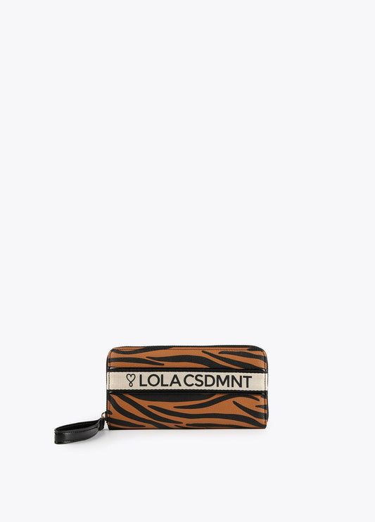 12405010-Zebra print wallet-Brown