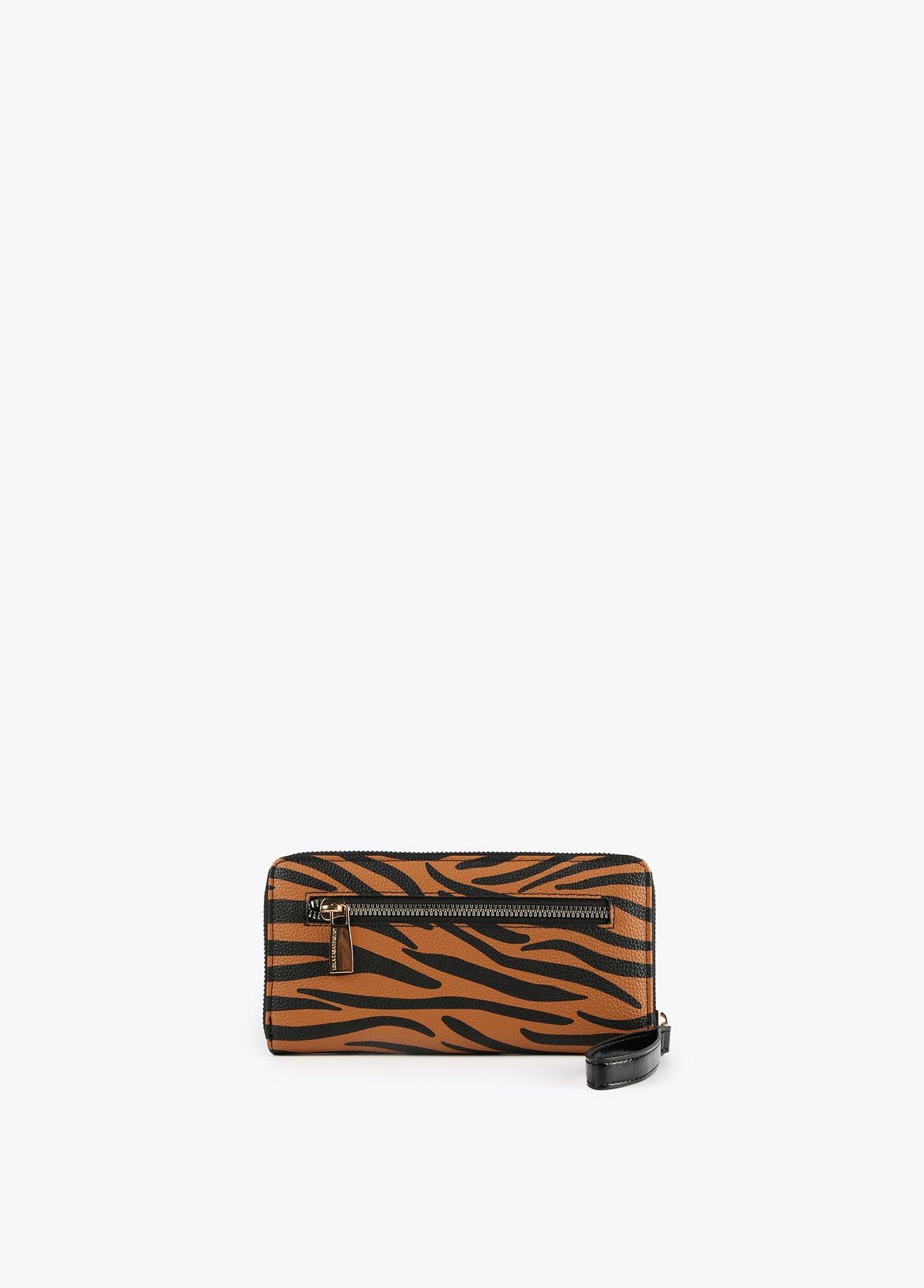12405010-Zebra print wallet-Brown